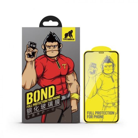 iPhone XS Max/11 Pro Max Type Gorilla Bond Narrow Border 2.5D Silk Full Üvegfólia - Fekete