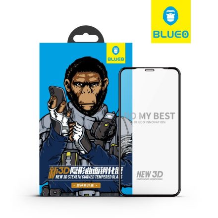 iPhone XS MAX/11 Pro Max Blueo New 3D HD Stealth Curved Üvegfólia - Fekete