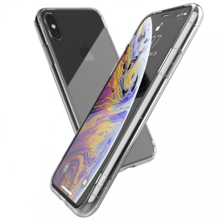 X-Doria Glass Plus védőkeret és üveg hátlap iPhone X/XS, Átlátszó