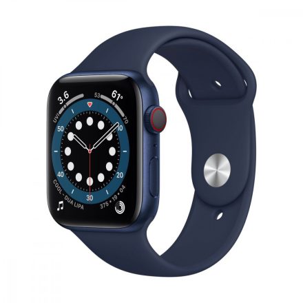 Apple Watch S6 GPS + Cellular, 44mm Blue Aluminium Case with Deep Navy Sport Band - Regular