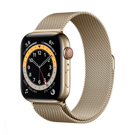 Apple Watch S6 GPS + Cellular, 44mm Gold Stainless Steel Case with Gold Milanese Loop