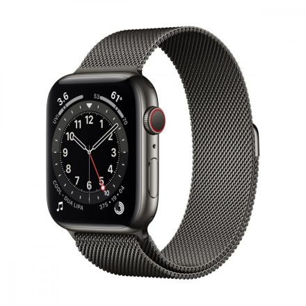 Apple Watch S6 GPS + Cellular, 44mm Graphite Stainless Steel Case with Graphite Milanese Loop
