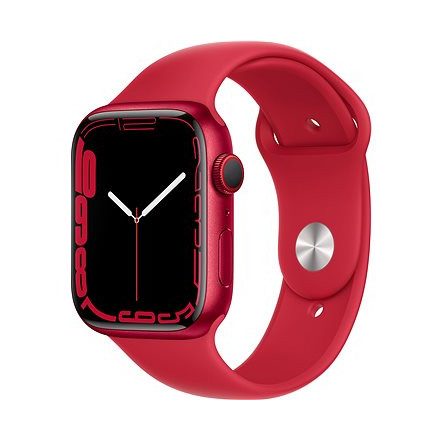 Apple Watch S7 Cellular, 45mm (PRODUCT)RED Aluminium Case with (PRODUCT)RED Sport Band - Regular mkju3hc/a