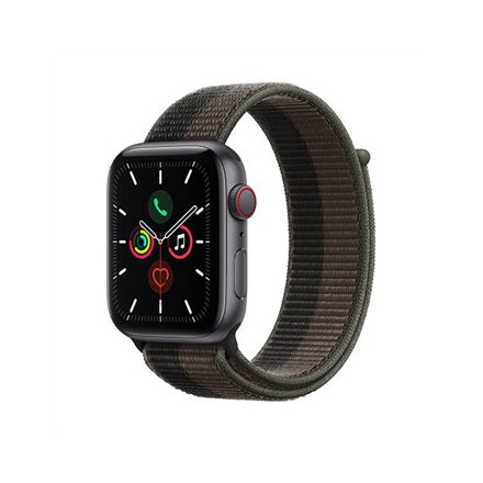 Apple Watch SE (v2) Cellular, 40mm Space Grey Aluminium Case with Tornado/Grey Sport Loop