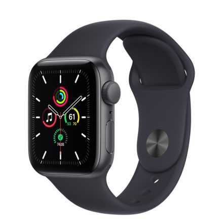 Apple Watch SE (v2) Cellular, 44mm Space Grey Aluminium Case with Midnight Sport Band - Regular mkt33hc/a