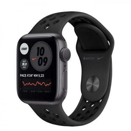 Apple Watch Nike SE (v2) Cellular, 44mm Space Grey Aluminium Case with Anthracite/Black Nike Sport Band - Regular mkt73hc/a
