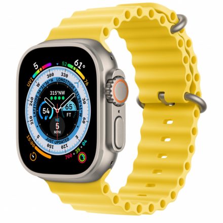 Apple Watch Ultra Cellular, 49mm Titanium Case with Yellow Ocean Band