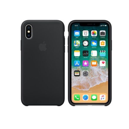 Apple iPhone X Gyári Szilikon Tok, Fekete mqt12zm/a