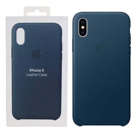 iPhone X Gyári Bőr Tok, Cosmos Blue mqth2zm/a