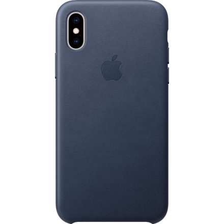 Apple iPhone Xs Leather Case, Gyári Bőrtok Midnight Blue (Éjkék) mrwn2zm/a