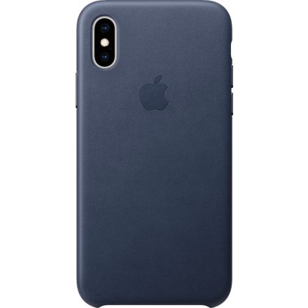iPhone Xs Leather Case, Gyári Bőrtok Midnight Blue (Éjkék) mrwn2zm/a
