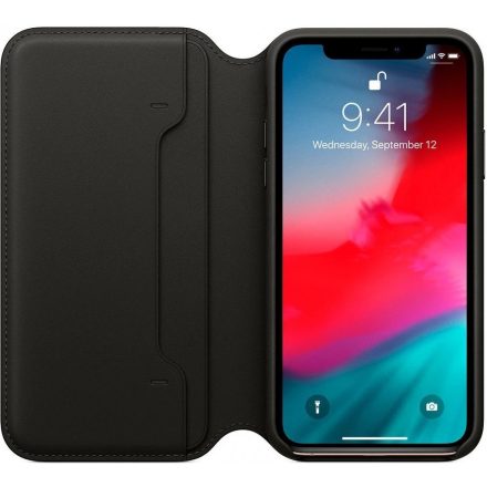 Apple iPhone Xs Leather Folio, Fekete mrww2zm/a