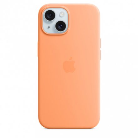 iPhone 15 Silicone Case w MagSafe - Orange Sorbet