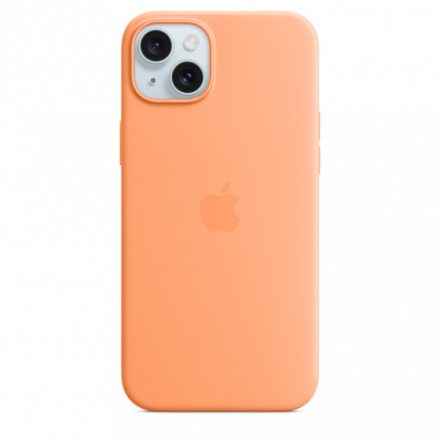 iPhone 15 Plus Silicone Case w MagSafe - Orange Sorbet