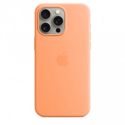 iPhone 15 Pro Max Silicone Case w MagSafe - Orange Sorbet