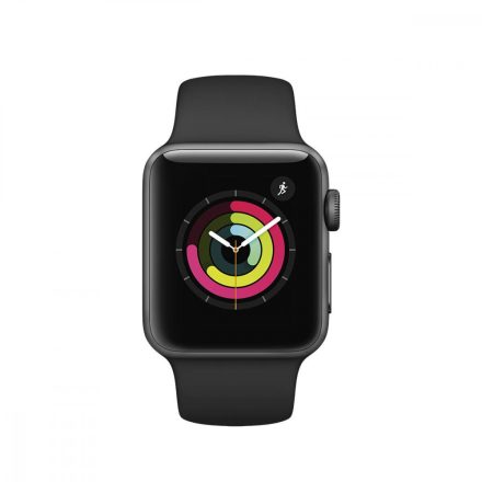 Apple Watch Series 3 GPS, 38mm Space Grey Aluminium Case with Black Sport Band mtf02mp/a