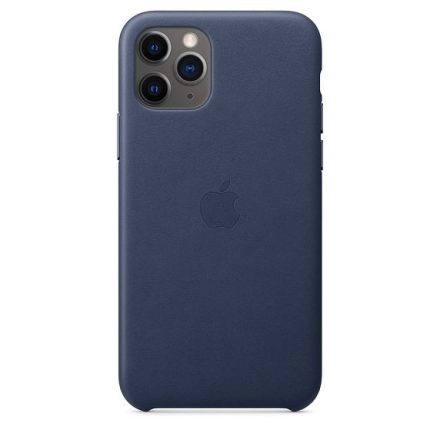Apple iPhone 11 PRO Leather Case Midnight Blue, Éjkék Gyári Bőrtok mwyg2zm/a