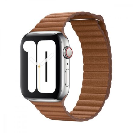 44mm Band:  Saddle Brown Leather Loop - Large