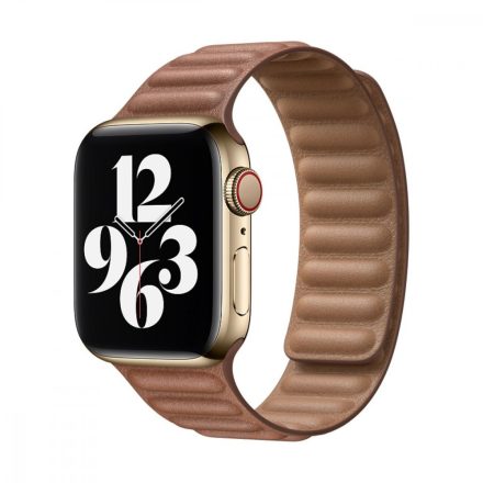 Apple Watch 40mm Band: Saddle Brown Leather Link - Small