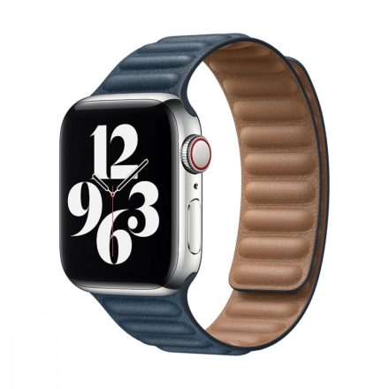 Apple Watch 40mm Band: Baltic Blue Leather Link - Small