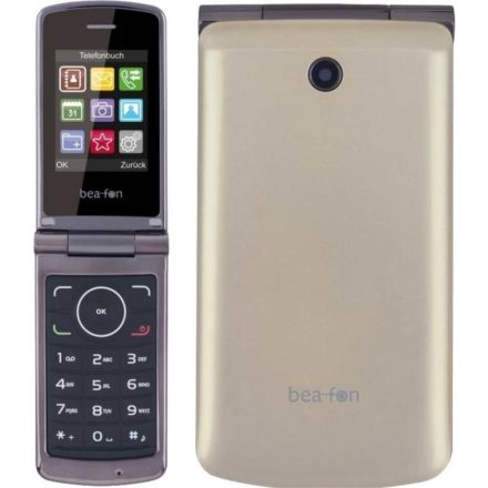 Beafon C240 Dual SIM Elegáns 2,4"LCD összecsukható mobiltelefon kamerával, aranyszínű