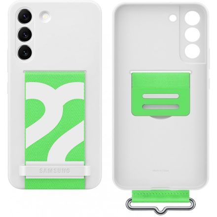 Samsung EF-GS901TW Fehér Szilikontok szíjjal S22 5G