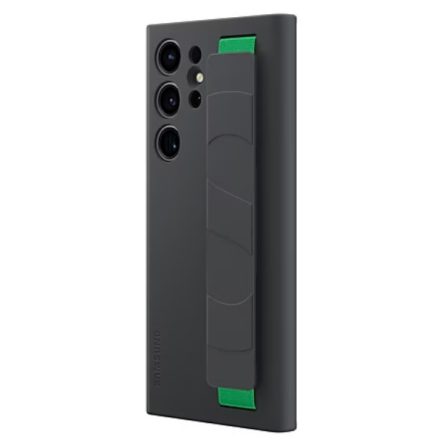 Samsung EF-GS918TB Fekete Szilikon tok szíjjal S23 Ultra