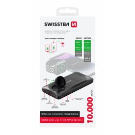   Swissten Pass Through Charging power bank, 10000 mAh, 2in1 Apple Watch, MagSafe