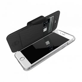   Raptic Engage Folio for SE 2020 + iPhone 6/7/8 + 6/7/8 - Piros -, Fekete