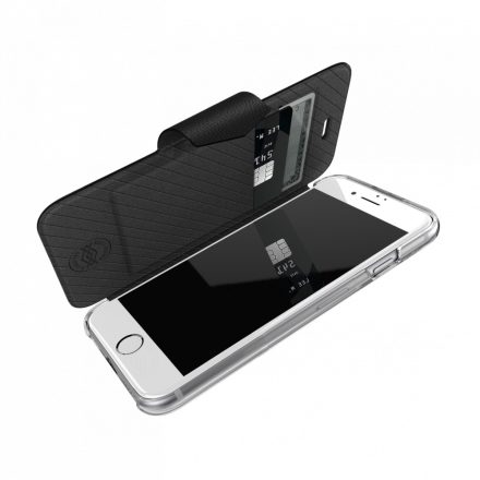 Raptic Engage Folio for SE 2020 + iPhone 6/7/8 + 6/7/8 - Piros -, Fekete