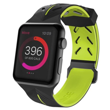 Action Band for Apple Watch 42/44mm - Fekete/sárga
