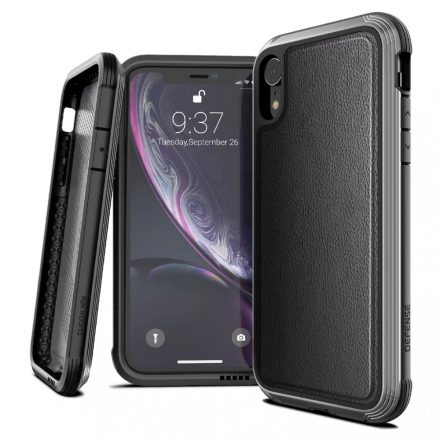 Raptic Lux for iPhone XR - Fekete Bőr