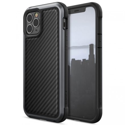 Raptic Lux for iPhone 12 & 12 Pro - Fekete carbon fiber (szénszálas)