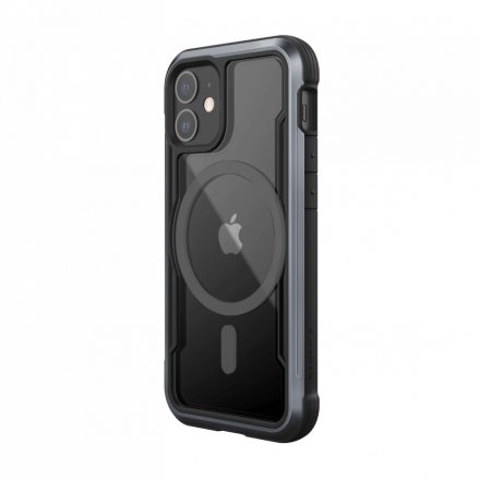 Raptic Shield Pro Magnet for iPhone 12 Mini, Antimikrobiális & Ütésálló felülettel, Fekete